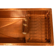 Nantucket Sinks X Studio Dearborn Copper STEPPE ™ Undermount Kitchen Sink - Hand-Hammered Copper STEPPE3918-HC - view 6