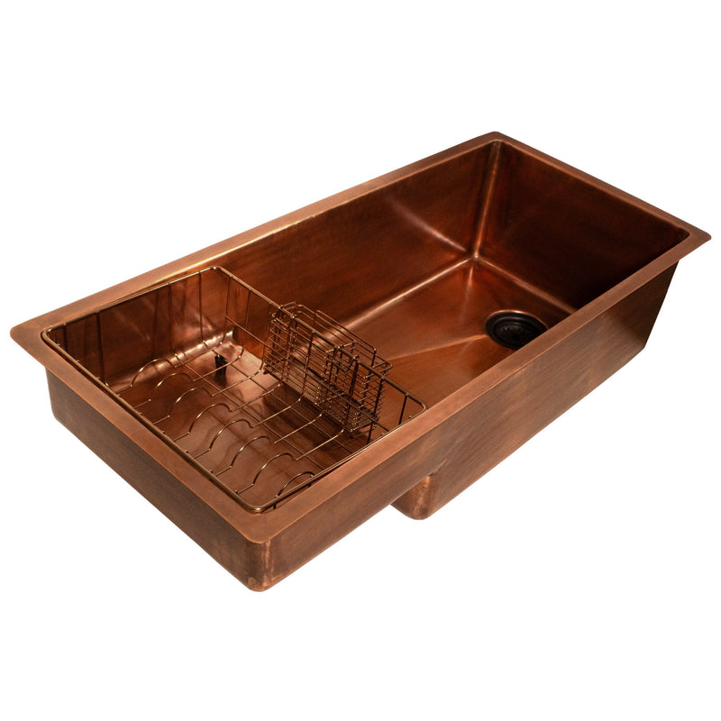 Nantucket Sinks X Studio Dearborn Copper STEPPE ™ Undermount Kitchen Sink - Light Antique Copper STEPPE3918-SMC - view 3