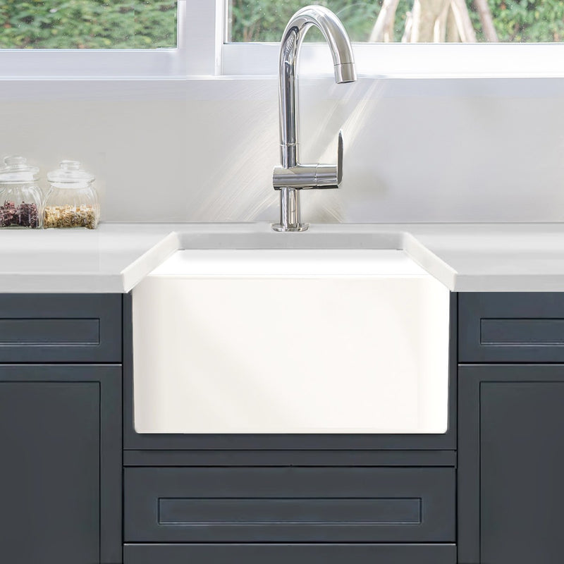 Nantucket Sinks 20 Inch Fireclay Farmhouse Kitchen Sink T-FCFS20 - view 3