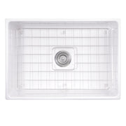 Nantucket Sinks 27 Inch Farmhouse Fireclay Sink with Drain and Grid T-FCFS27 - view 3