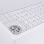 Nantucket Sinks 36 Inch Farmhouse Fireclay Sink with Offset Drain and Grid T-FCFS36 - view 3