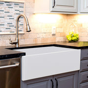 Nantucket Sinks 36 Inch Farmhouse Fireclay Sink with Offset Drain and Grid T-FCFS36 - view 6