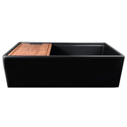 Nantucket Sinks 33-inch Workstation Fireclay Apron Sink with Accessories - Matte Black T-PS33MB - view 4