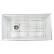 Nantucket Sinks 36-inch Workstation Fireclay Apron Sink with Accessories - White T-PS36W - view 4