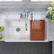 Nantucket Sinks 36-inch Workstation Fireclay Apron Sink with Accessories - White T-PS36W - view 7