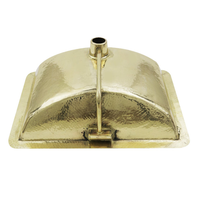 Nantucket Sinks TRB-1914-OF - 21 Inch Hand Hammered Brass Rectangle Undermount Bathroom Sink with Overflow - view 4