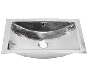 Nantucket Sinks Hammered Stainless Steel Rectangle Undermount Bathroom Sink with Overflow TRS-OF - view 2