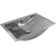 Nantucket Sinks Hammered Stainless Steel Rectangle Undermount Bathroom Sink with Overflow TRS-OF