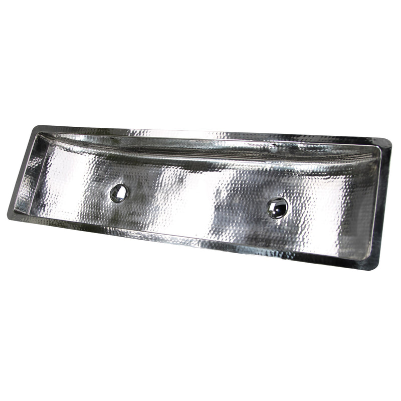 Nantucket Sinks TRS48-OF Stainless Steel Double Trough Undermount Bathroom Sink with Overflow - view 2
