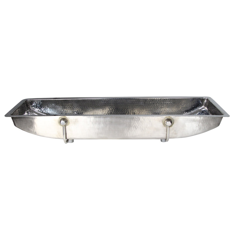 Nantucket Sinks TRS48-OF Stainless Steel Double Trough Undermount Bathroom Sink with Overflow - view 4