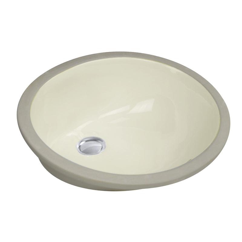 Nantucket Sinks 15 Inch X 12 Inch Undermount Ceramic Sink In Bisque UM-15x12-B - view 2