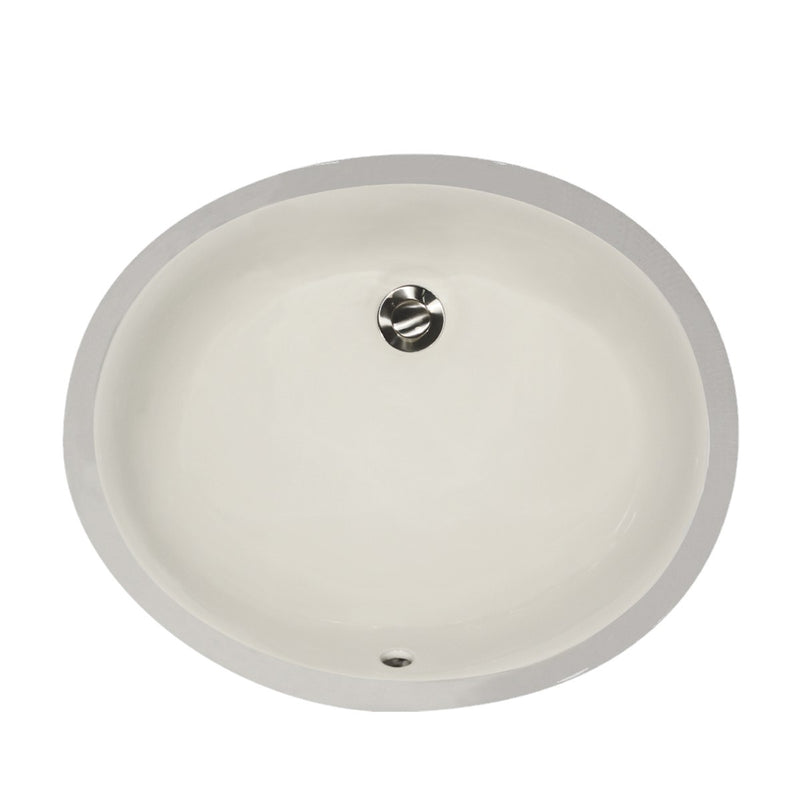 Nantucket Sinks 15 Inch X 12 Inch Undermount Ceramic Sink In Bisque UM-15x12-B