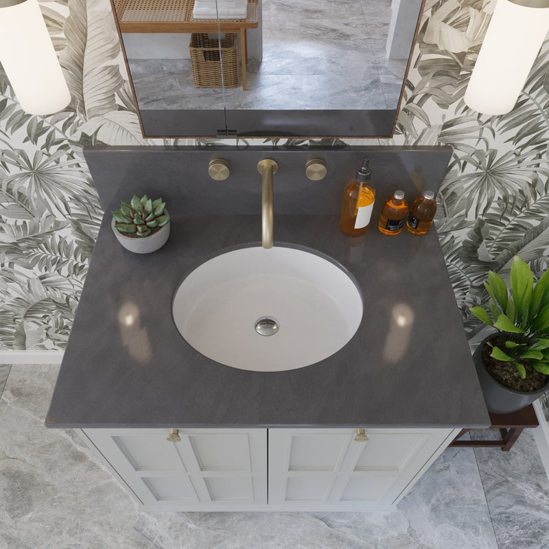 Nantucket Sinks Round Undermount Ceramic Sink In White UM-16CW - view 8