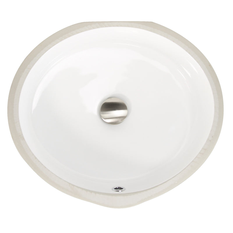 Nantucket Sinks Round Undermount Ceramic Sink In White UM-16CW