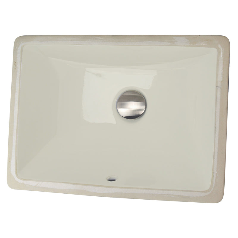 Nantucket Sinks 16 Inch X 11 Inch Undermount Ceramic Sink In Bisque UM-16x11-B - view 3