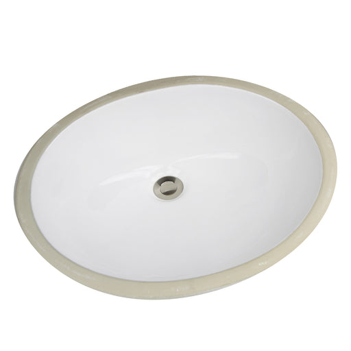 Nantucket Sinks 17 Inch X 14 Inch Undermount Ceramic Sink In White UM-17x14-W-K - view 2
