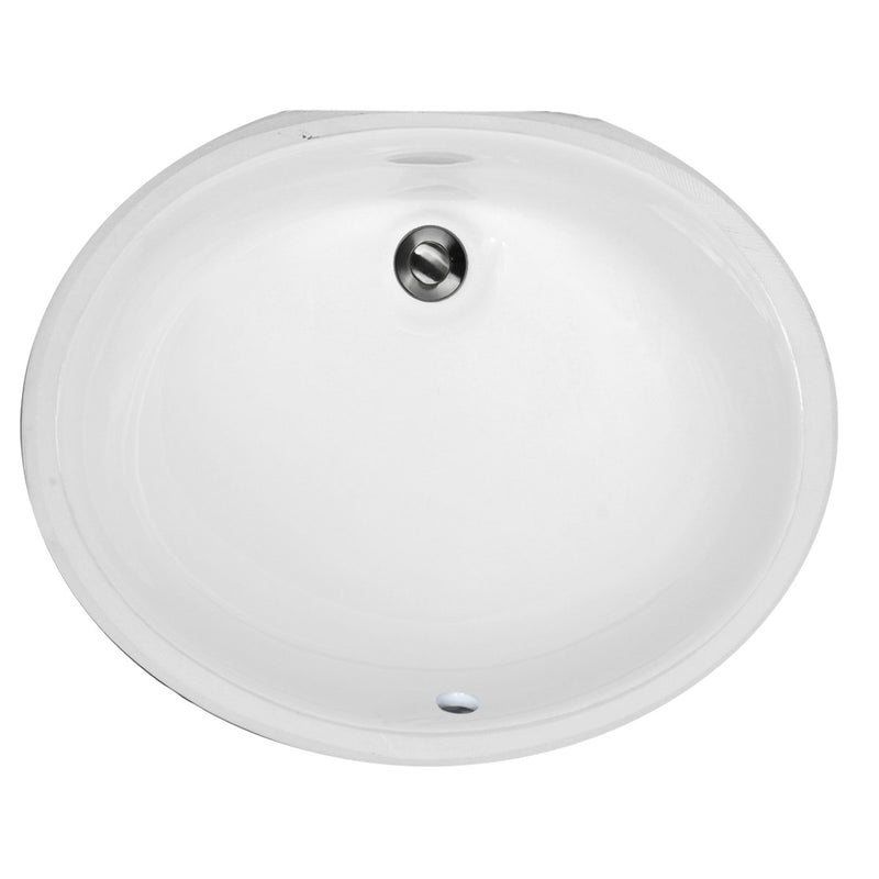 Nantucket Sinks 17 Inch X 14 Inch Undermount Ceramic Sink In White UM-17x14-W-K