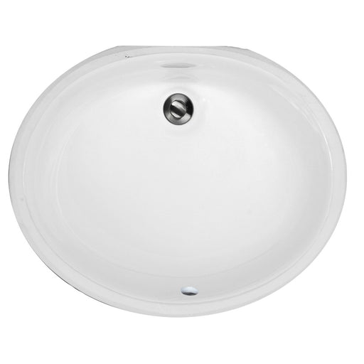 Nantucket Sinks 17 Inch X 14 Inch Undermount Ceramic Sink In White UM-17x14-W-K