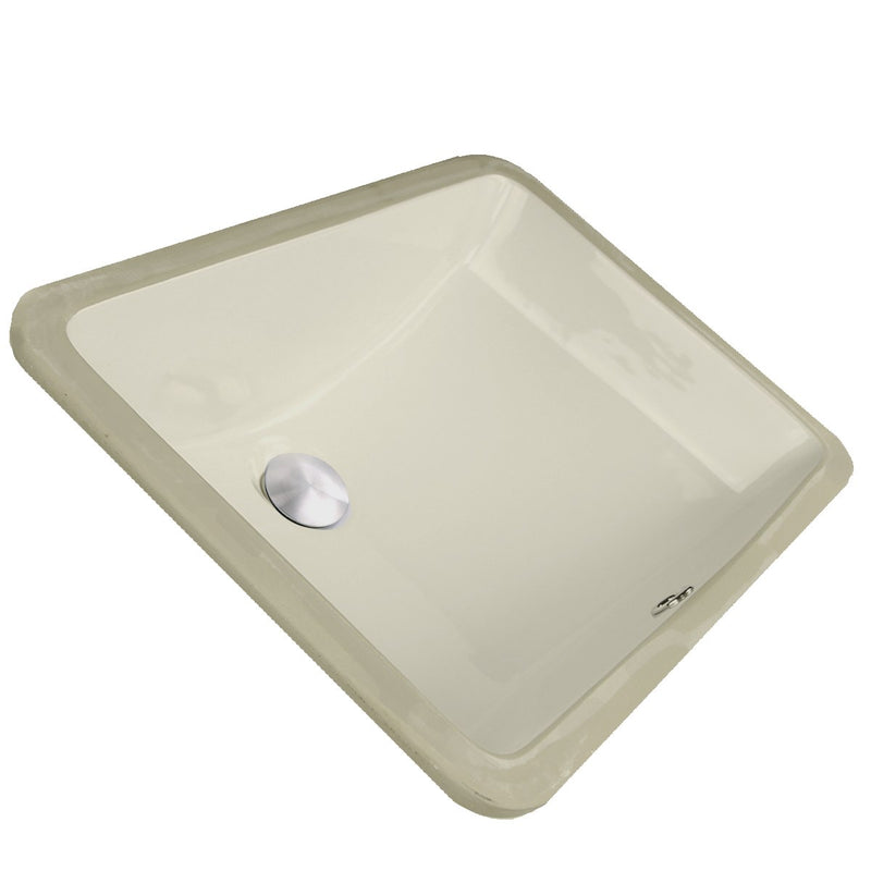 Nantucket Sinks 18 Inch X 12 Inch Undermount Ceramic Sink In Bisque UM-18x12-B - view 2