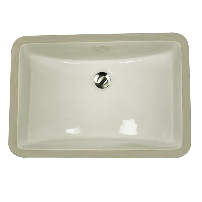 Nantucket Sinks 18 Inch X 12 Inch Undermount Ceramic Sink In Bisque UM-18x12-B