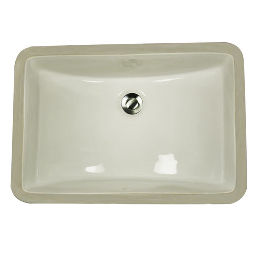 Nantucket Sinks 18 Inch X 12 Inch Undermount Ceramic Sink In Bisque UM-18x12-B