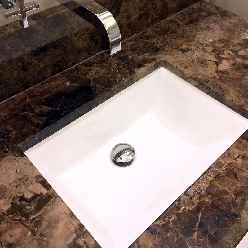 Nantucket Sinks 18 Inch x 13 Inch Undermount Ceramic Sink In White UM-18x13-W - view 4