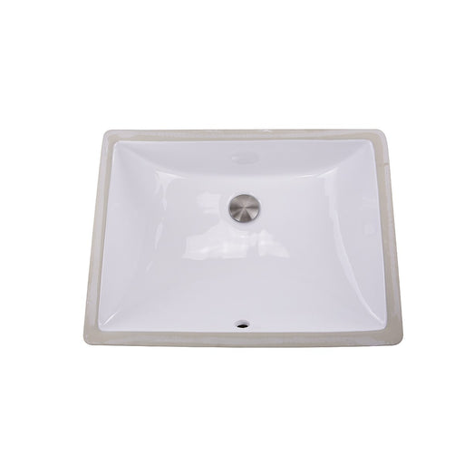 Nantucket Sinks 18 Inch x 13 Inch Undermount Ceramic Sink In White UM-18x13-W