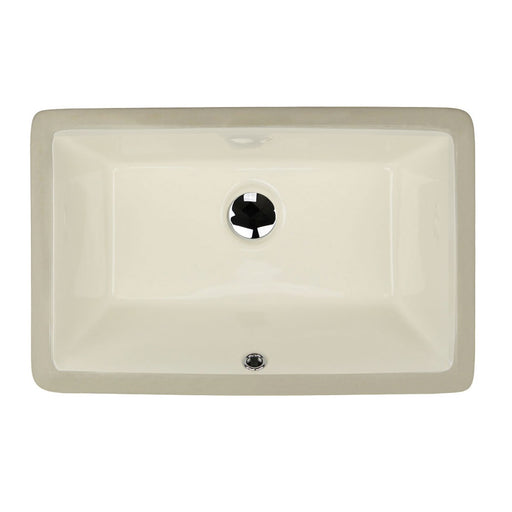 Nantucket Sinks 19 Inch X 11 Inch Undermount Ceramic Sink In Bisque UM-19x11-B