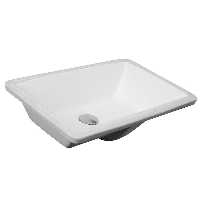 Nantucket Sinks 19 Inch X 11 Inch Undermount Ceramic Sink In White UM-19x11-W - view 5