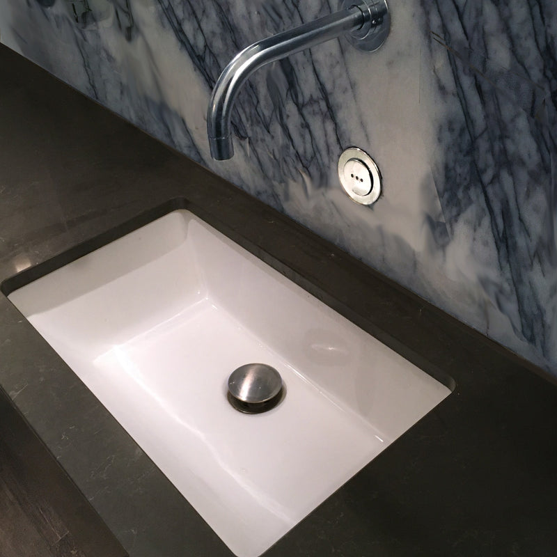 Nantucket Sinks 19 Inch X 11 Inch Undermount Ceramic Sink In White UM-19x11-W - view 6