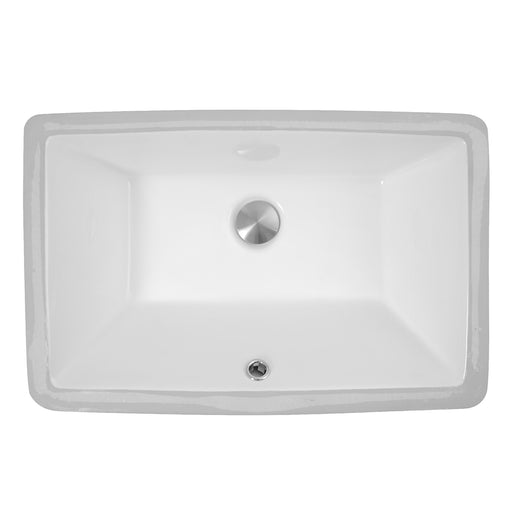 Nantucket Sinks 19 Inch X 11 Inch Undermount Ceramic Sink In White UM-19x11-W