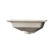 Nantucket Sinks 19.75 Inch Rectangular Arched Front Undermount Ceramic Vanity Sink UM-2016C-W in White - view 2