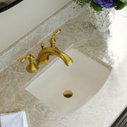 Nantucket Sinks 19.75 Inch Rectangular Arched Front Undermount Ceramic Vanity Sink UM-2016C-W in White - view 4