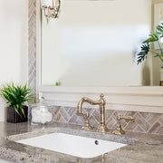 Nantucket Sinks 23.5 Inch Rectangular Undermount Ceramic Vanity Sink UM-2112-W in White - view 6