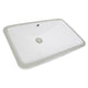Nantucket Sinks 23.5 Inch Rectangular Undermount Ceramic Vanity Sink UM-2112-W in White
