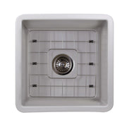 Nantucket Sinks 18-Inch Undermount Fireclay Kitchen Sink - Matte Grey Wellfleet-1818GR - view 2