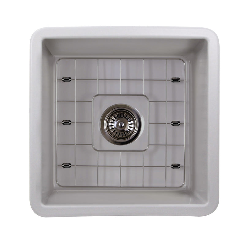 Nantucket Sinks 18-Inch Undermount Fireclay Kitchen Sink - Matte Grey Wellfleet-1818GR - view 2