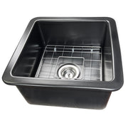 Nantucket Sinks 18-Inch Undermount Fireclay Kitchen Sink - Matte Black Wellfleet-1818MB - view 3