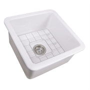 Nantucket Sinks 18-Inch Undermount Fireclay Kitchen Sink - White Wellfleet-1818W - view 4