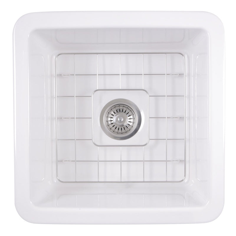 Nantucket Sinks 18-Inch Undermount Fireclay Kitchen Sink - White Wellfleet-1818W