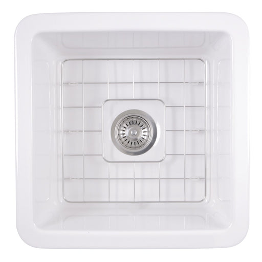 Nantucket Sinks 18-Inch Undermount Fireclay Kitchen Sink - White Wellfleet-1818W