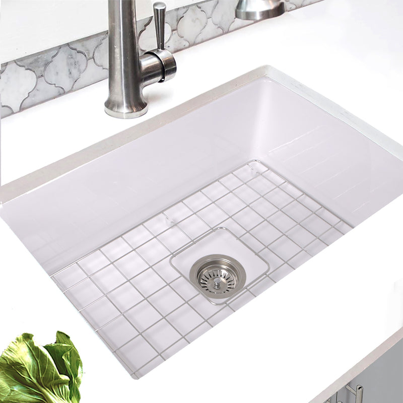 Nantucket Sinks 27-Inch Undermount Fireclay Kitchen Sink Wellfleet-2719W - view 7