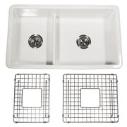 Nantucket Sinks 60/40 Dualmount Fireclay Sink Wellfleet-31OSW - view 3