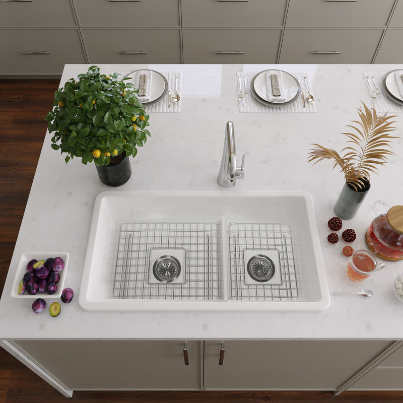 Nantucket Sinks 60/40 Dualmount Fireclay Sink Wellfleet-31OSW - view 7