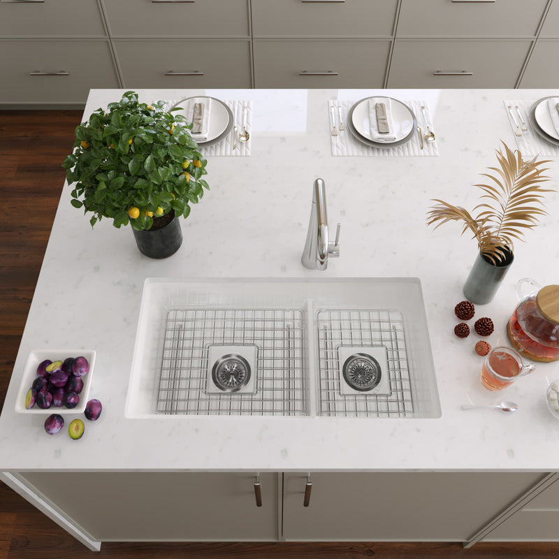 Nantucket Sinks 60/40 Dualmount Fireclay Sink Wellfleet-31OSW - view 8