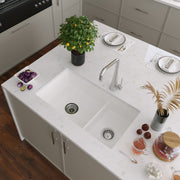 Nantucket Sinks 60/40 Dualmount Fireclay Sink Wellfleet-31OSW - view 9