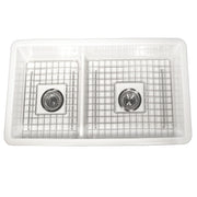 Nantucket Sinks 60/40 Dualmount Fireclay Sink Wellfleet-31OSW