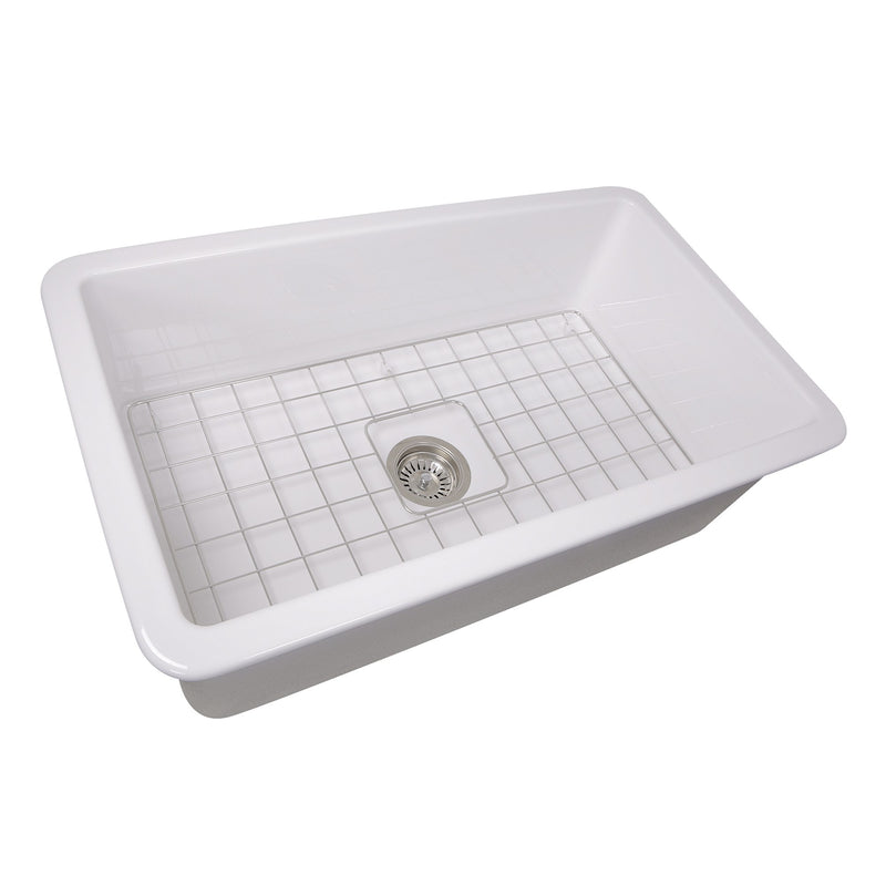 Nantucket Sinks 32-Inch Undermount Fireclay Kitchen Sink Wellfleet-3218W - view 2