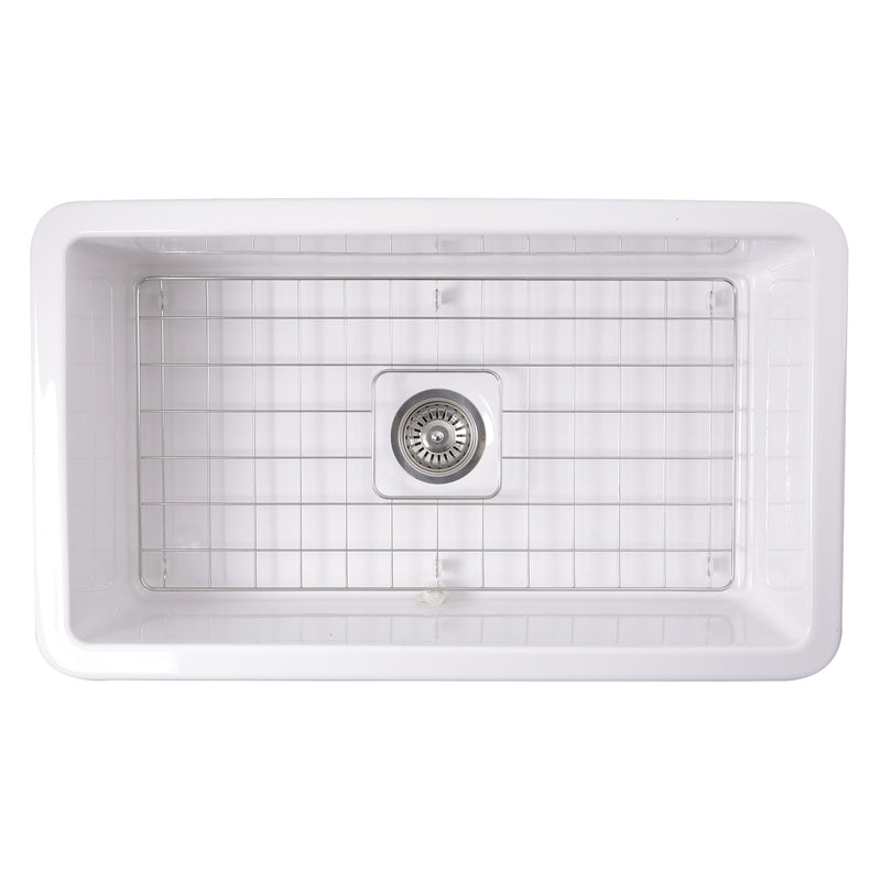 Nantucket Sinks 32-Inch Undermount Fireclay Kitchen Sink Wellfleet-3218W