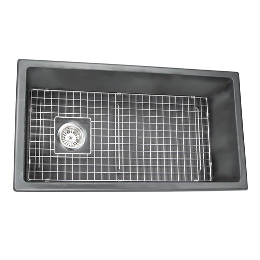 Nantucket Sinks 34-Inch Fireclay Kitchen Sink - Concrete Grey Wellfleet-3419Concrete - view 2